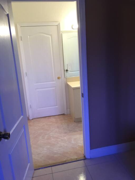 entrance to the Bathroom inside the bedroom