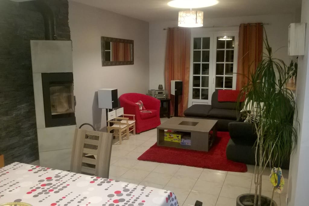 salon / salle à manger traversante