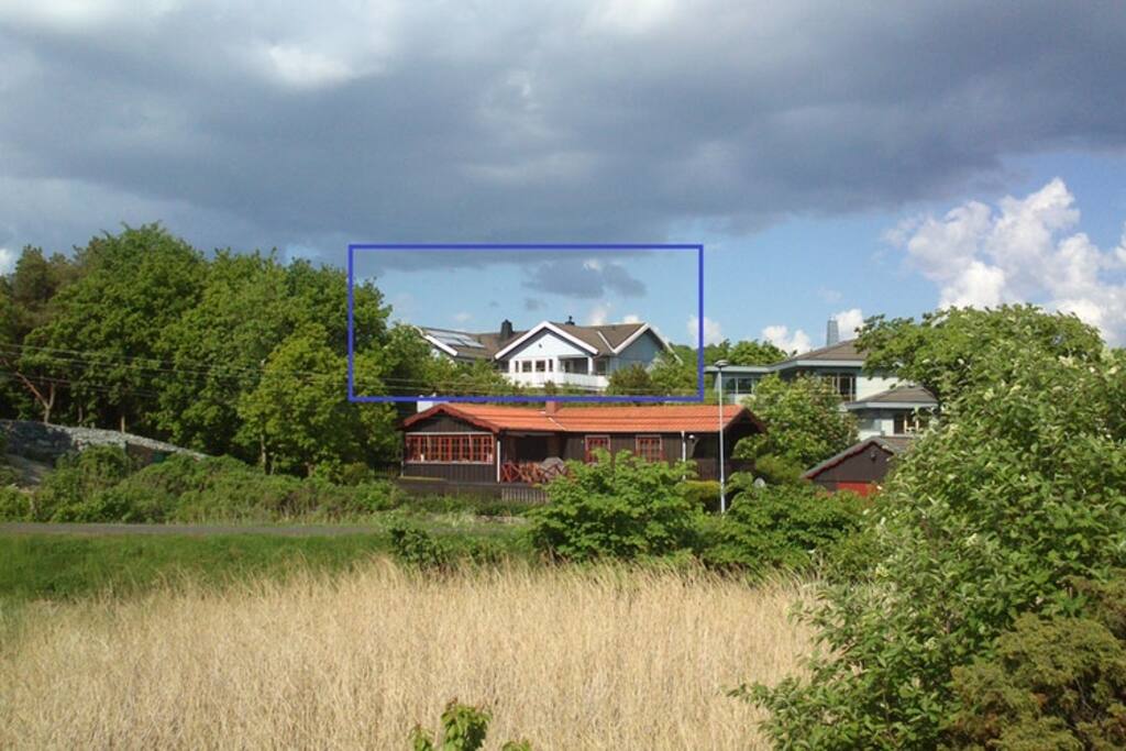 The house seen from the sea.