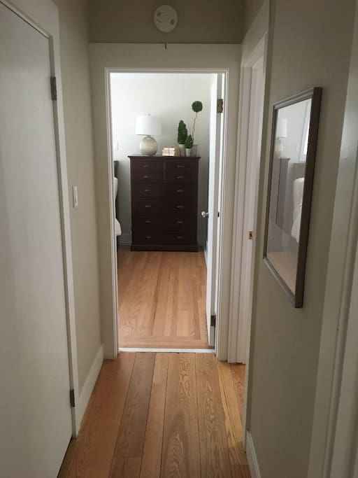 Private quiet bedroom away from the rest of the household.