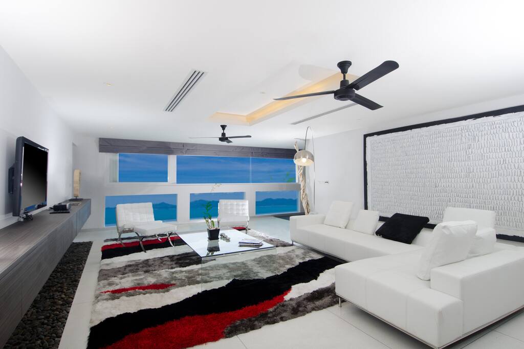 Living room with ocean view
