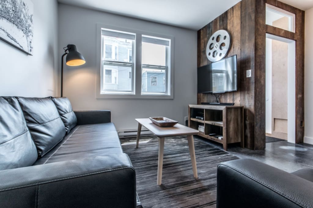 Architecturally designed living space on main floor.