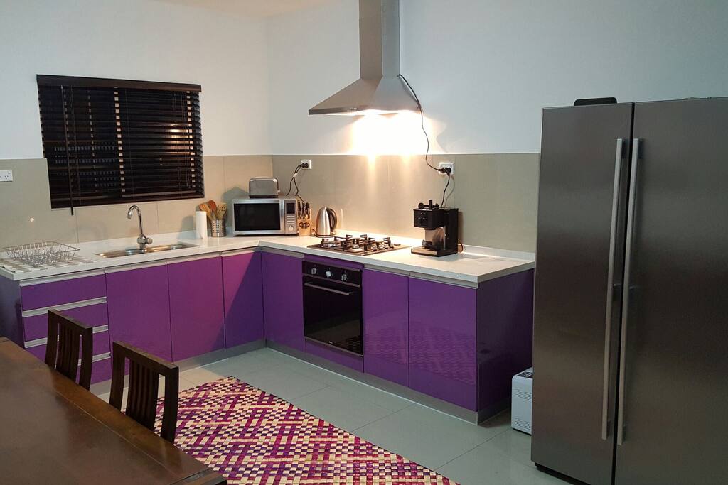 Open plan L shape kitchen