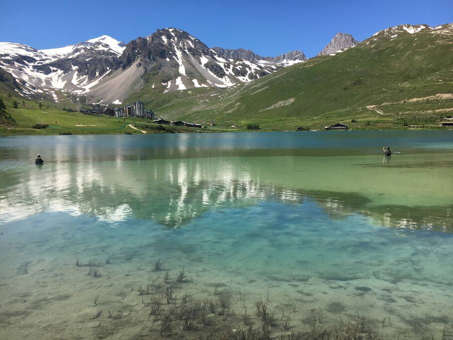 Vue Val Claret depuis lac de Tignes
