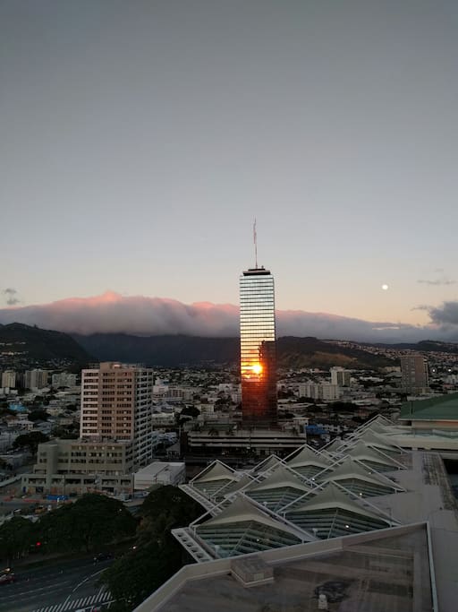 sunset from the balcony