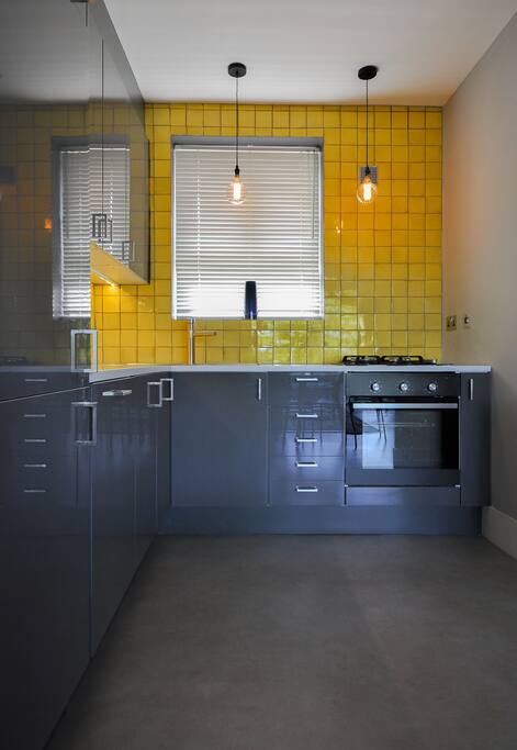 Kitchen (vegetarian only) and part of the open plan living area