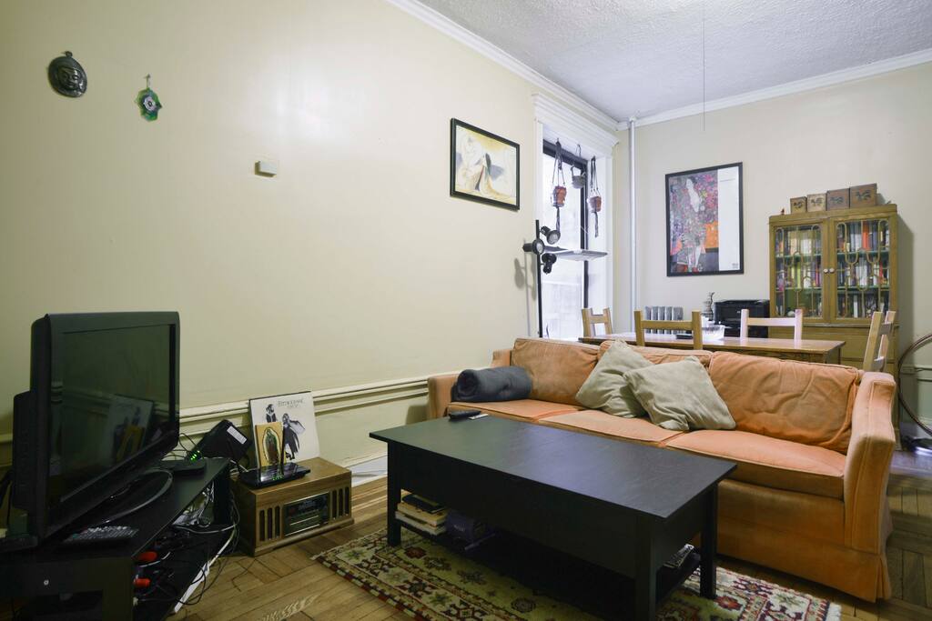 A comfortable space for hanging out or dining in.