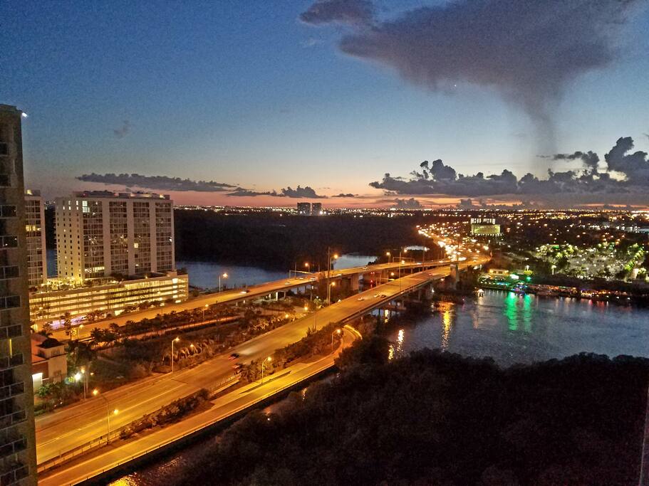 View to the intracoastal from the balcony.