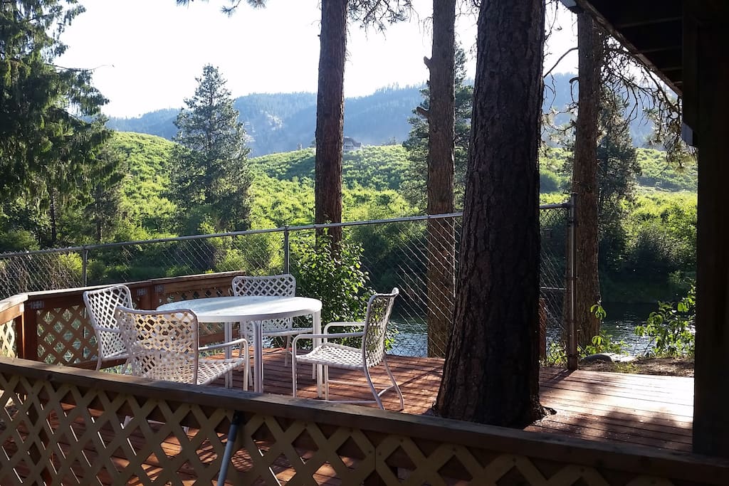 Your very own deck (w/BBQ) overlooking the Wenatchee River.