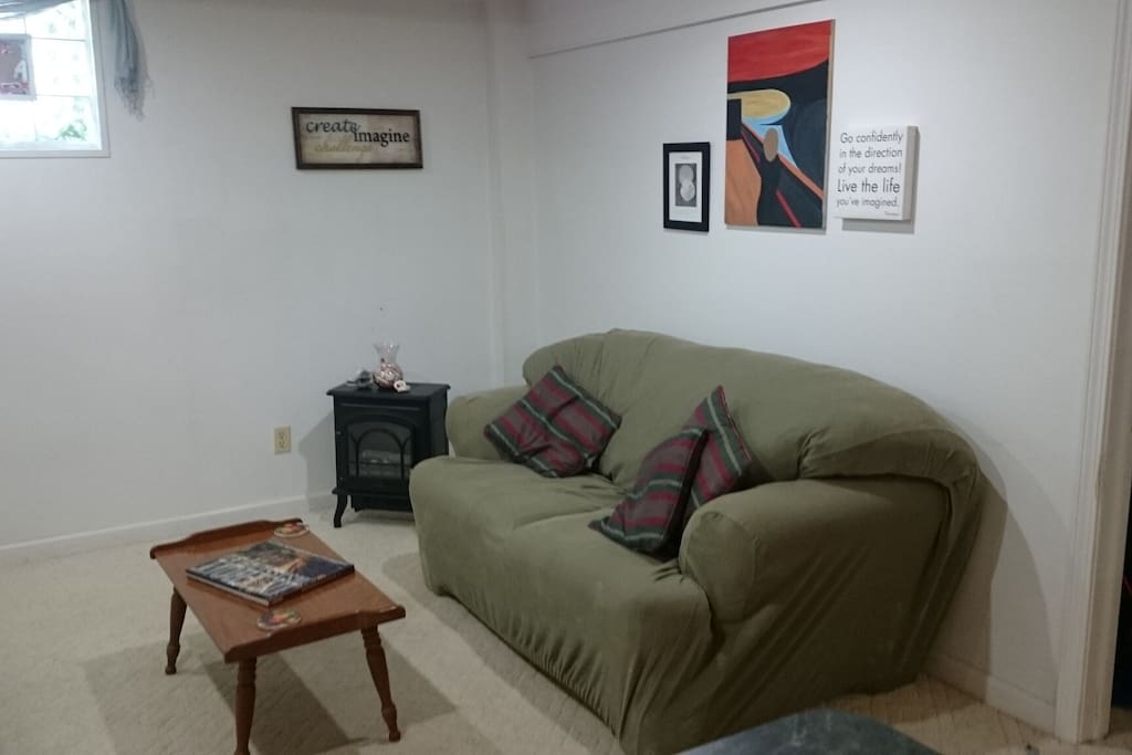 Family room with cable TV.