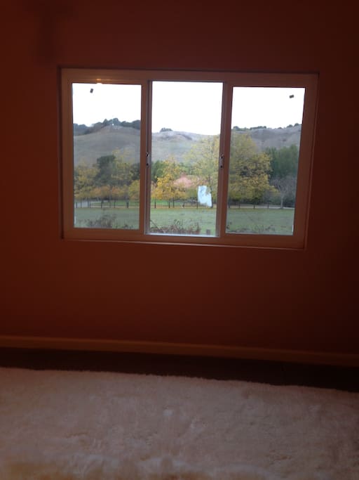 View from the bedroom of rolling hills