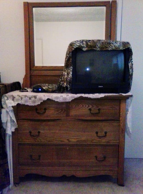 Dresser and private TV in Room