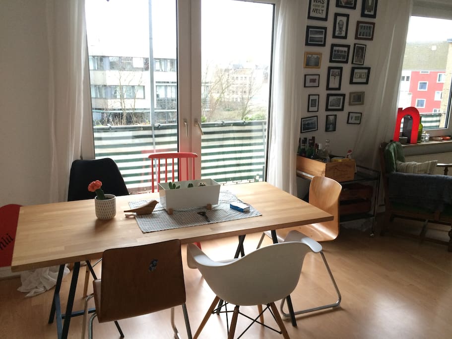 Essbereich im Wohnzimmer