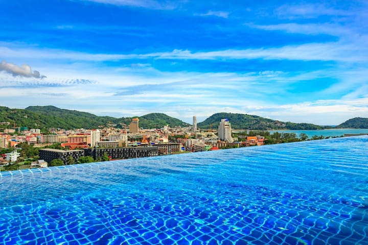 U208 - Patong Studio with kitchen, pool and private patio.