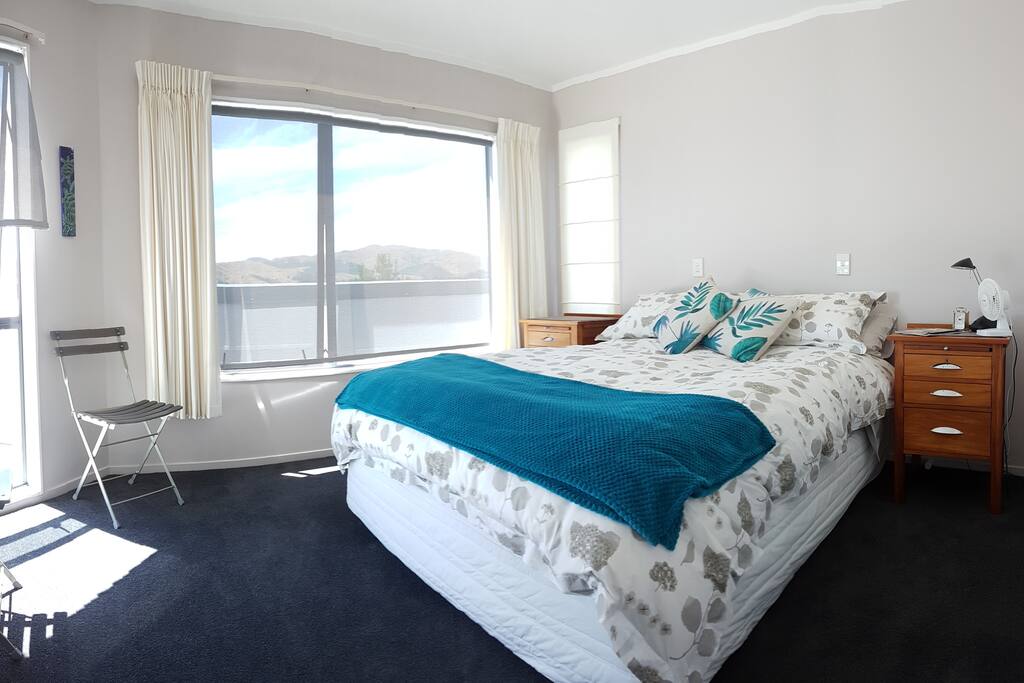 Your light, private and spacious bedroom has extensive waterviews.