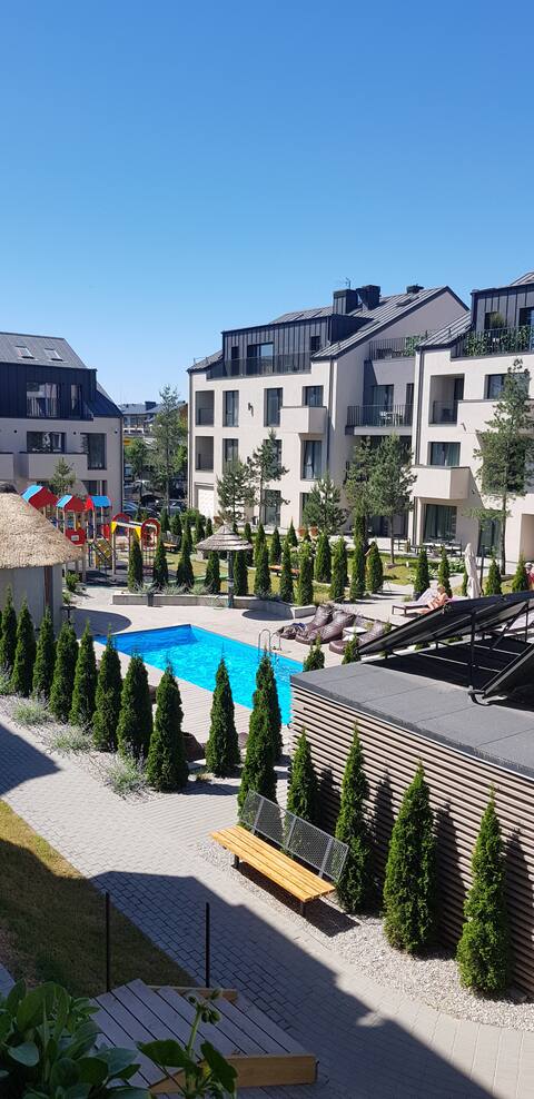 Mill's apartment with balcony and pool