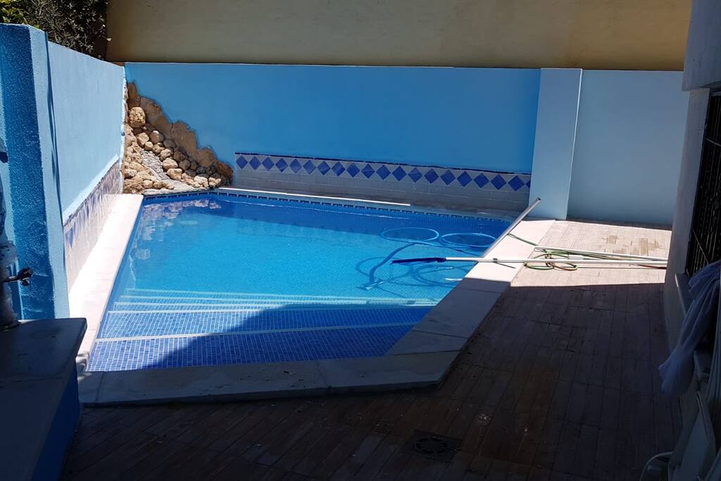 Piscina con agradables burbujas