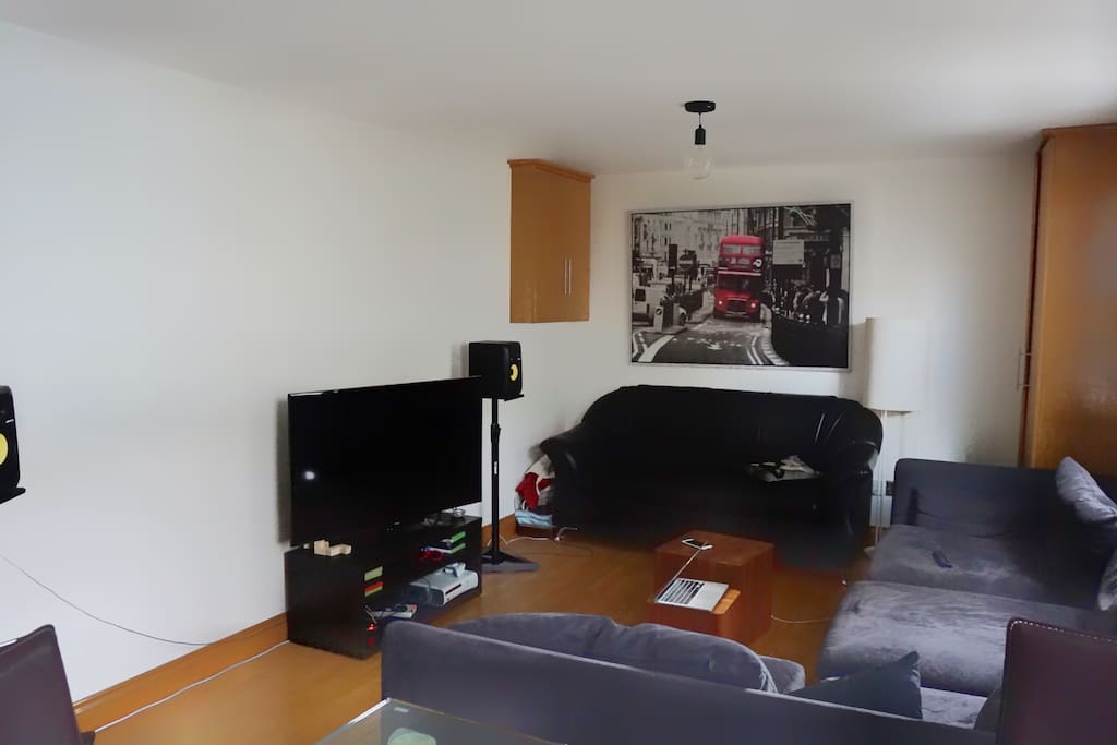 Living room and kitchen