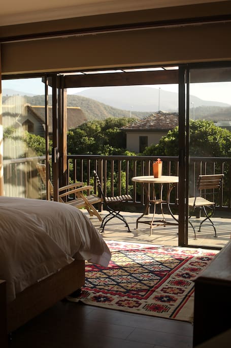 Lying in bed enjoying the views
