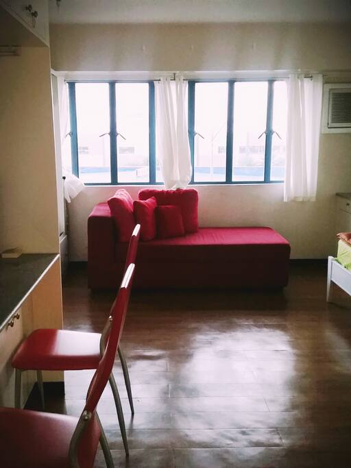 Clean and decent studio unit with air-condition for 2 people (max of 3 people)