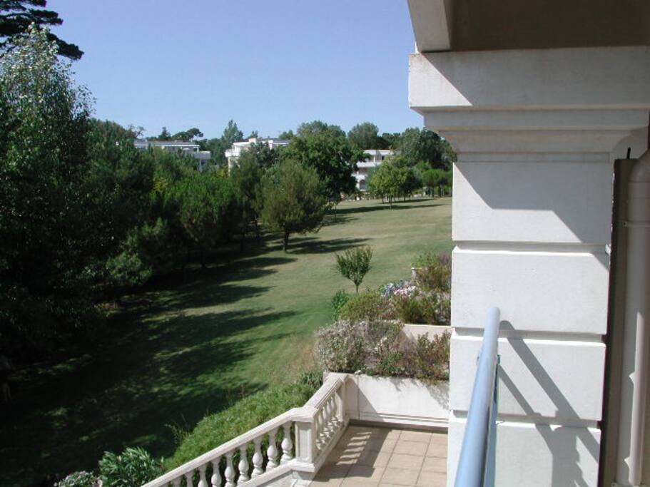 Vue du balcon sur parc