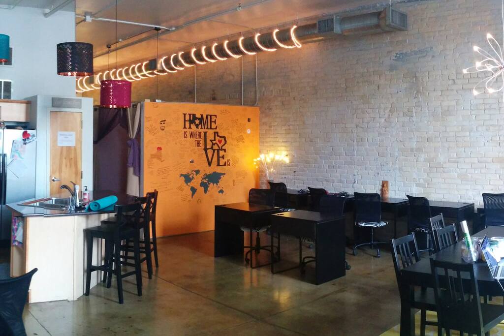 One of the best parts of our home is that you get access to our downtown location for the duration of your stay.....co work, cook, shower, or just hang out with the other solo travelers downtown!