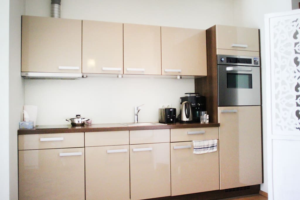 Kitchen with cutlery, eating utensils and food preparation utensils