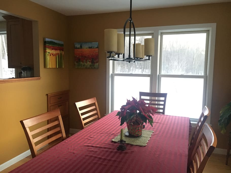 Dining room view from living room.