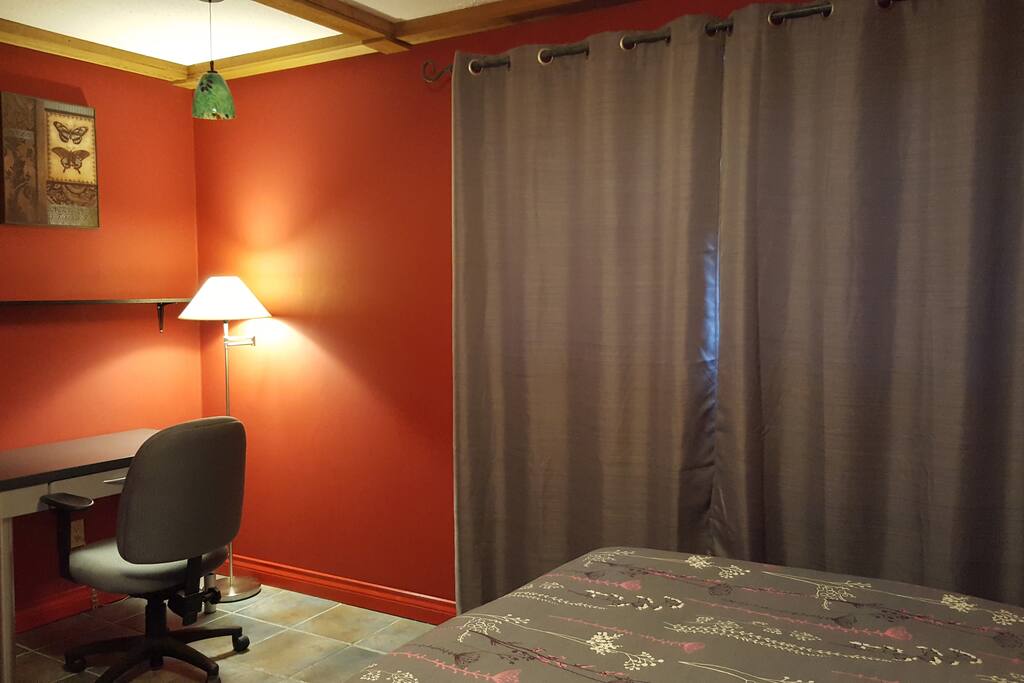 Work station in the bedroom.