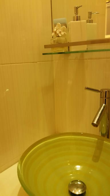 Bathroom sink area