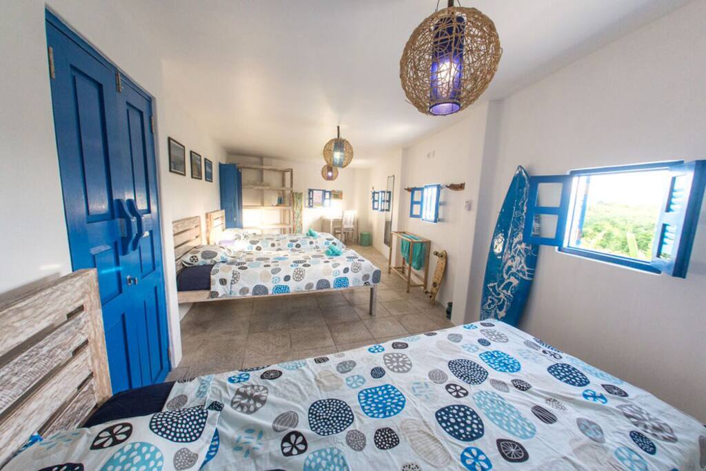 5.a Surf room for two, wi-fi, garden view and private bathroom