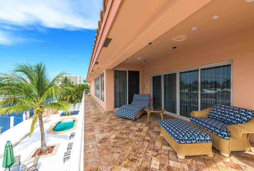upstairs balcony