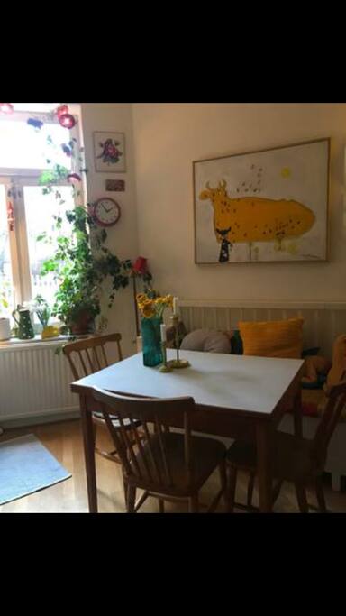 Kitchen. I nice garden outside if you would like to enjoy your breakfast outside.