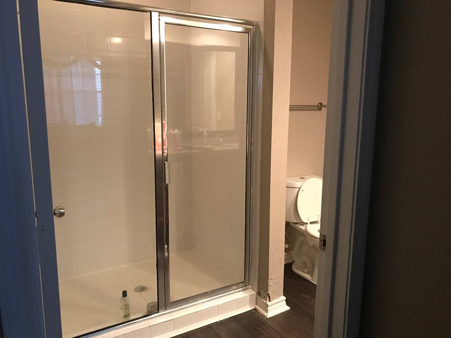 Stand up shower.