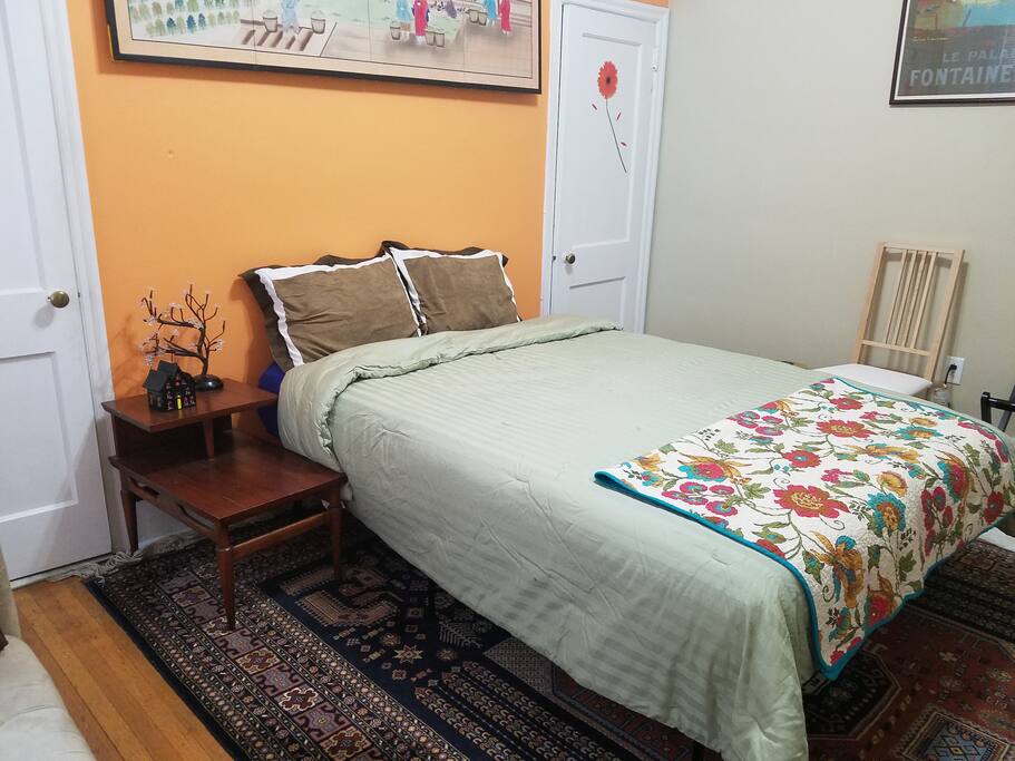 Another view of bed and sleeping area.
