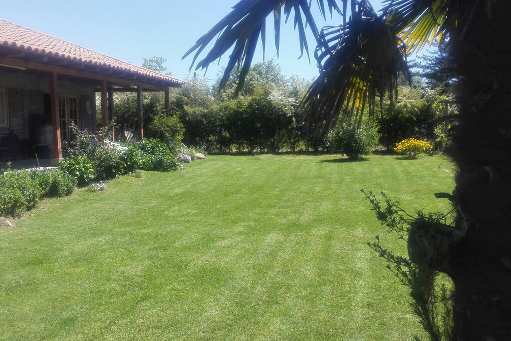 Zona de jardin especialmente cuidado para nuestros huespedes.