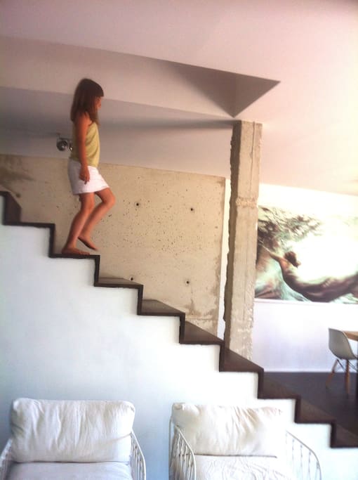 escalier pièce centrale