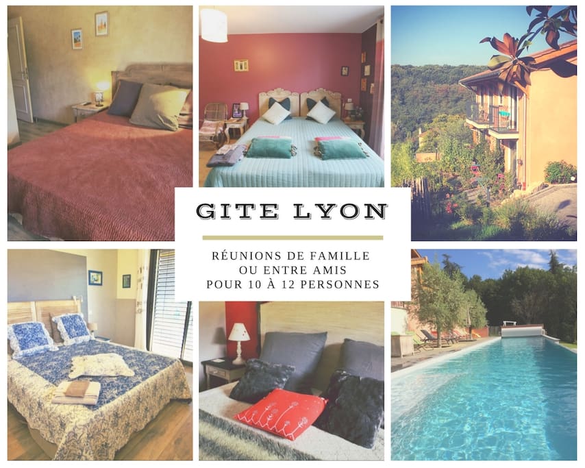 Gite Lyon/Ecully, pour réunions de famille ou entre amis, enterrement de vie de jeune fille