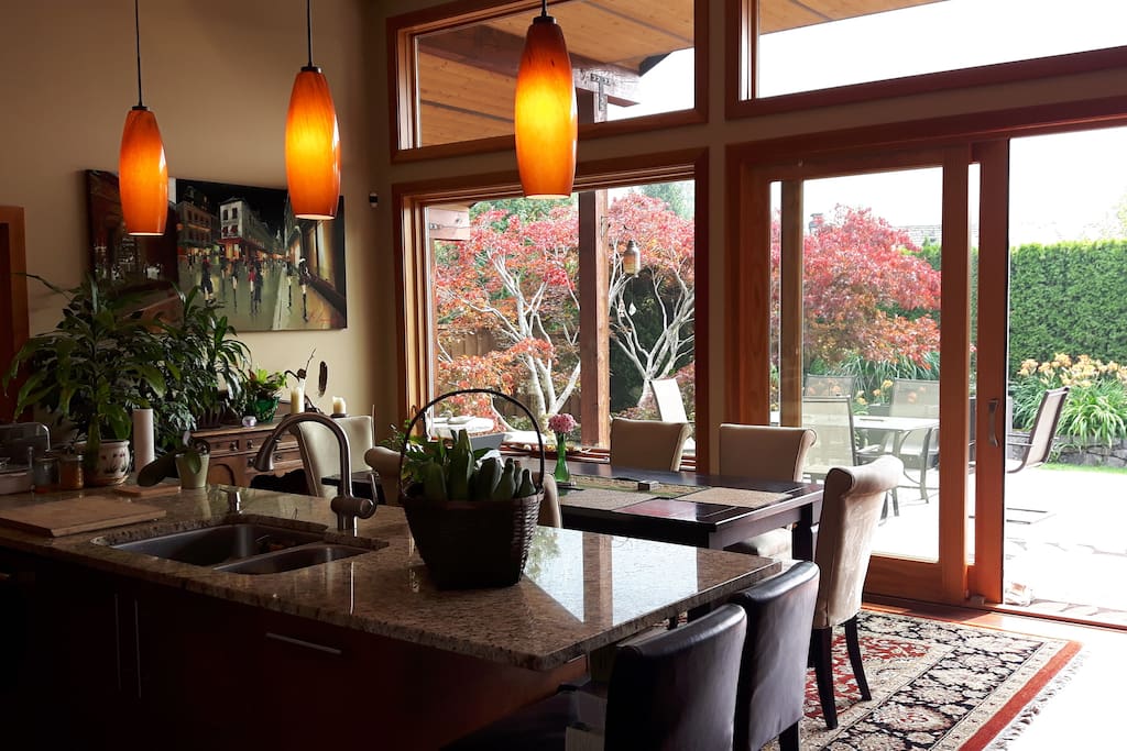 Enjoy your homemade breakfast in our dining room with mountain views.