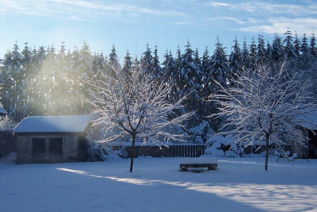 Le clos sous la neige