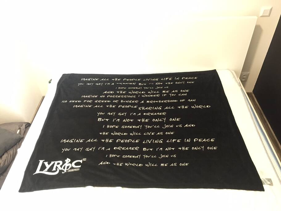 A towel? A blanket? I still do not know. But the message is important. And immortal.