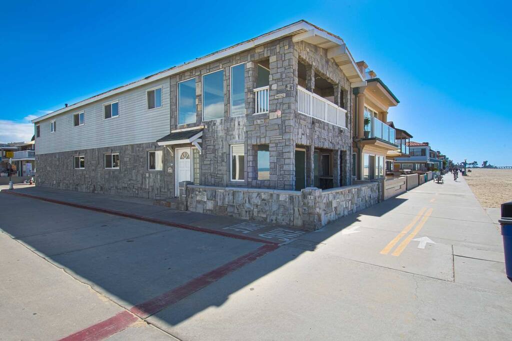Exterior building view showing the boardwalk