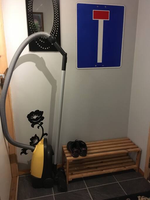 Cozy entrance to take off your shoes (Norwegian custom)