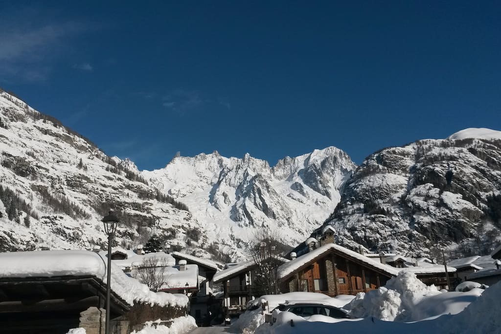 winter view of the Mont Blanc