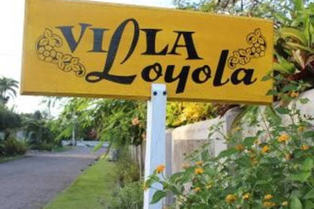 Sign outside Entrance to Villa Loyola