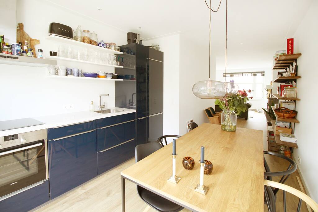 Open kitchen connect to the living area