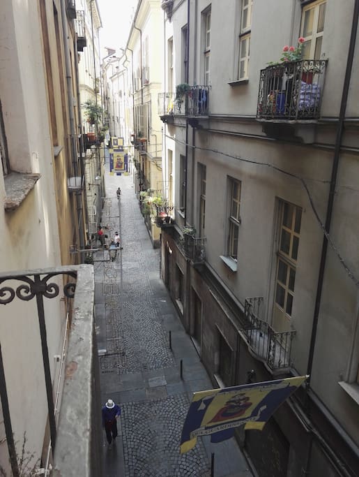 Beautiful balcony over Quadrilatero Romano neighborhood