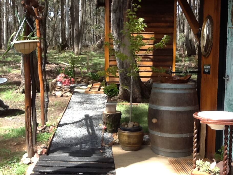 The path to the outhouse (toilet)