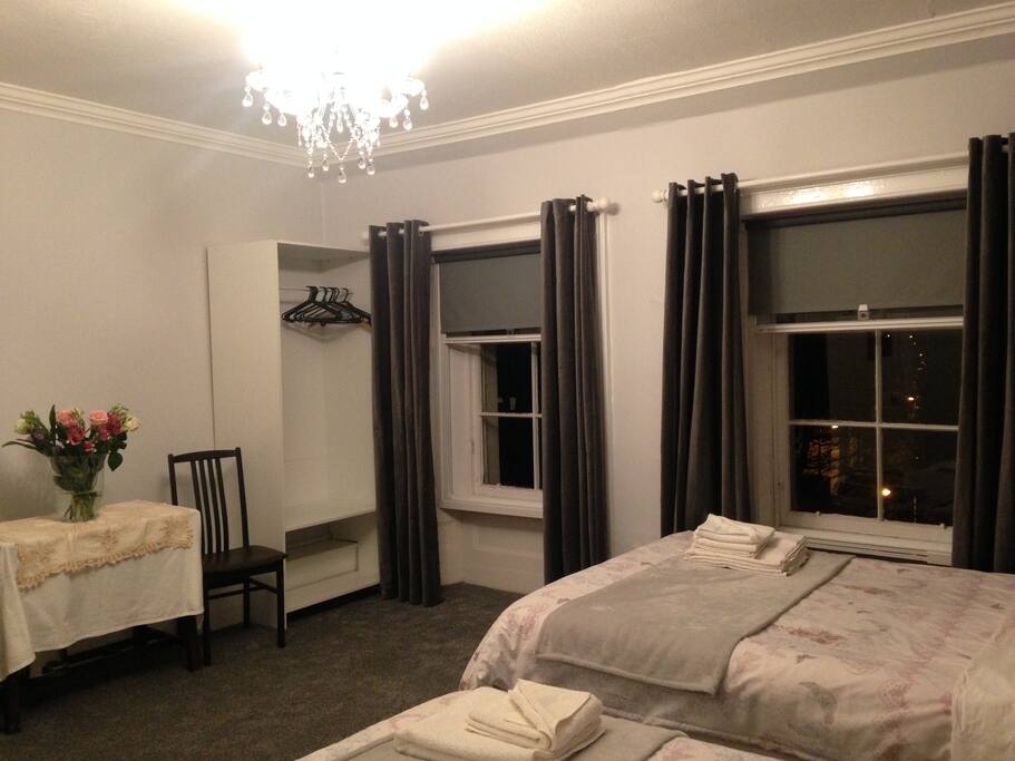 Triple room on top floor, spacious and lovely views.