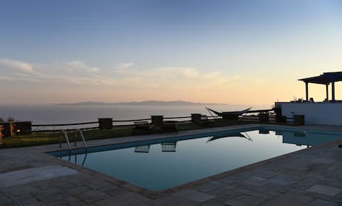 Tinos Sky villa with 8 bedrooms and pool